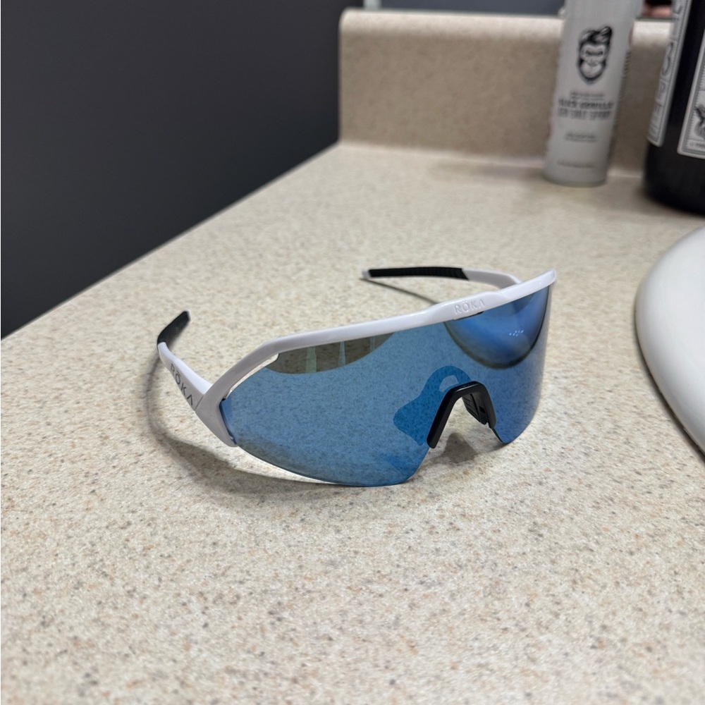 White and Blue Sunglasses (ROKA)